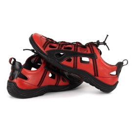 Kampol Zapatos hombre piel calados 26KAM rojo 5