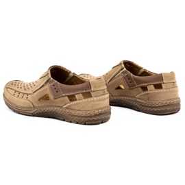 Olivier 893MP mocasines de piel marrón para hombre beige 6