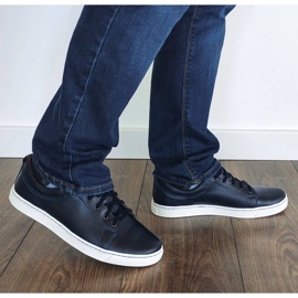 Olivier Zapato casual hombre piel 946MA azul marino 6