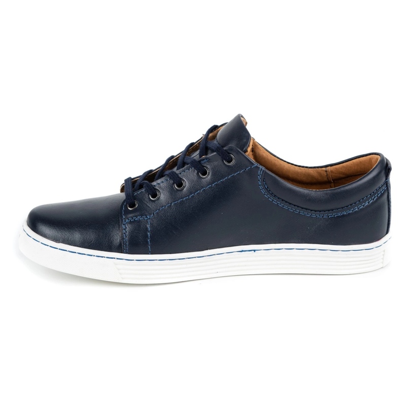 Olivier Zapato casual hombre piel 946MA azul marino 1