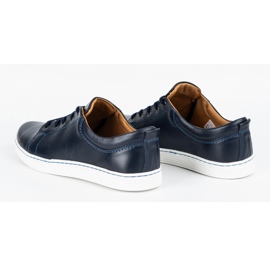 Olivier Zapato casual hombre piel 946MA azul marino 5