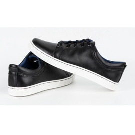Olivier Zapato casual hombre piel 946MA negro 5