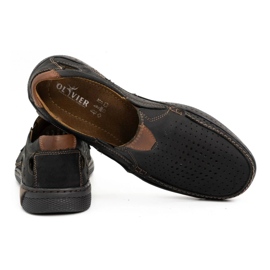 Olivier Mocasines hombre piel 937MP zapatos negros 4