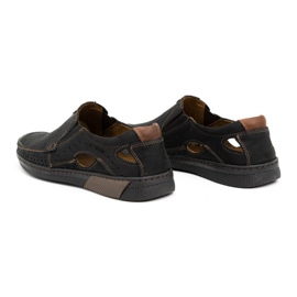 Olivier Mocasines hombre piel 937MP zapatos negros 6