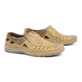 Olivier 893MP Zapatos hombre mocasín piel beige 2