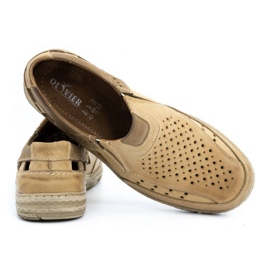 Olivier 893MP Zapatos hombre mocasín piel beige 4