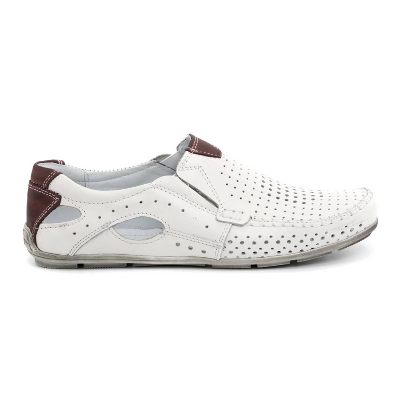 Olivier Mocasines hombre piel blanca 901 zapatos de verano blanco 1