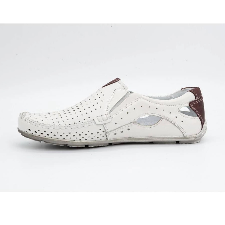 Olivier Mocasines hombre piel blanca 901 zapatos de verano blanco 2
