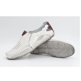 Olivier Mocasines hombre piel blanca 901 zapatos de verano blanco 4