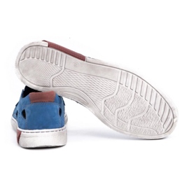 Olivier Zapatos hombre piel mocasines 937MP azul 4