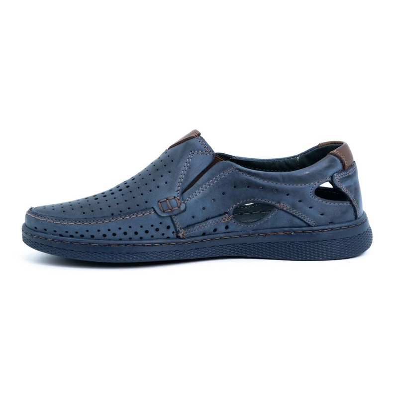 Olivier Zapatos hombre piel mocasines 937MP azul marino 1
