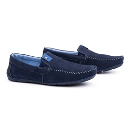 Olivier Mocasines hombre piel 937MA azul marino 2
