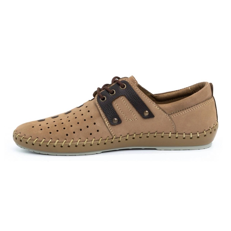 Olivier Zapatos hombre piel verano 882LMA beige 1