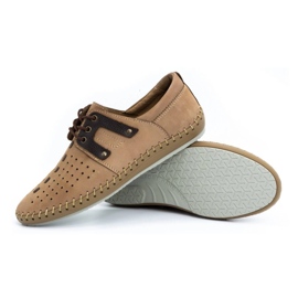 Olivier Zapatos hombre piel verano 882LMA beige 3