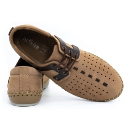 Olivier Zapatos hombre piel verano 882LMA beige 4