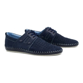 Olivier Zapatos hombre piel verano 882LMA azul marino 2
