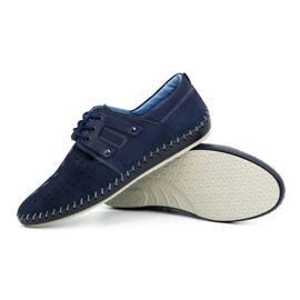 Olivier Zapatos hombre piel verano 882LMA azul marino 3