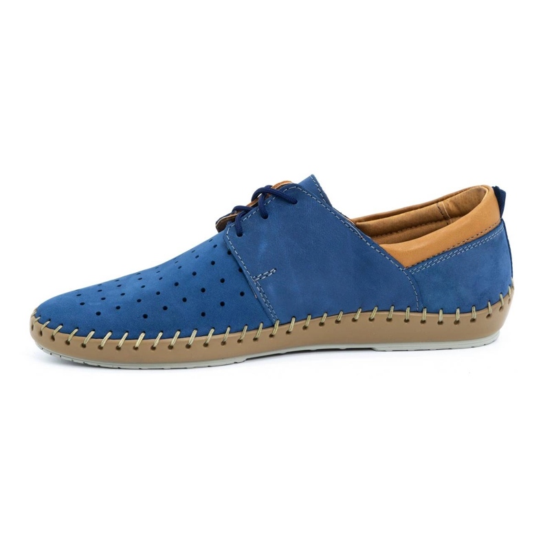 Olivier Zapatos hombre piel verano 744LMA azul 1