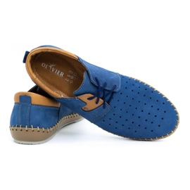 Olivier Zapatos hombre piel verano 744LMA azul 4