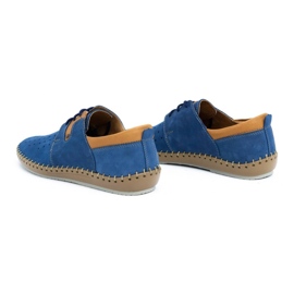Olivier Zapatos hombre piel verano 744LMA azul 6