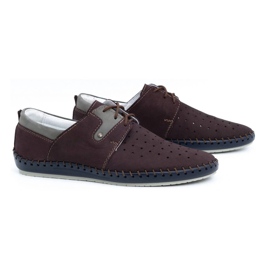 Olivier Zapatos hombre piel verano 744LMA burdeos multicolor 2