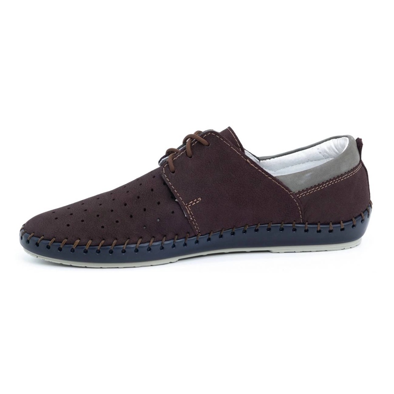 Olivier Zapatos hombre piel verano 744LMA burdeos multicolor 1