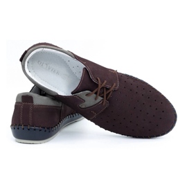 Olivier Zapatos hombre piel verano 744LMA burdeos multicolor 4