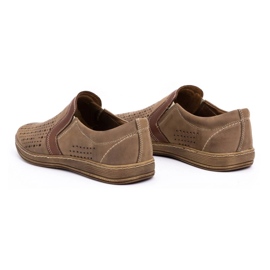Olivier Zapatos hombre piel para verano 713MP marrón 6