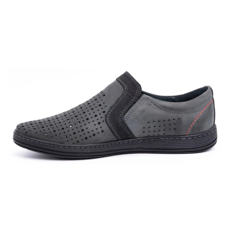 Olivier Zapatos mocasines hombre piel para verano 713MP gris 1