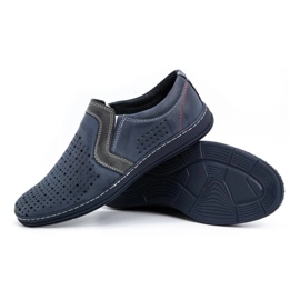 Olivier Zapatos hombre piel para verano 713MP azul marino 3