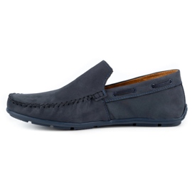 Olivier Mocasines hombre piel 085KNT azul marino 1