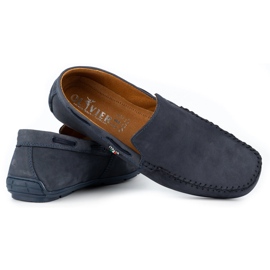Olivier Mocasines hombre piel 085KNT azul marino 4