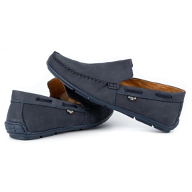 Olivier Mocasines hombre piel 085KNT azul marino 5