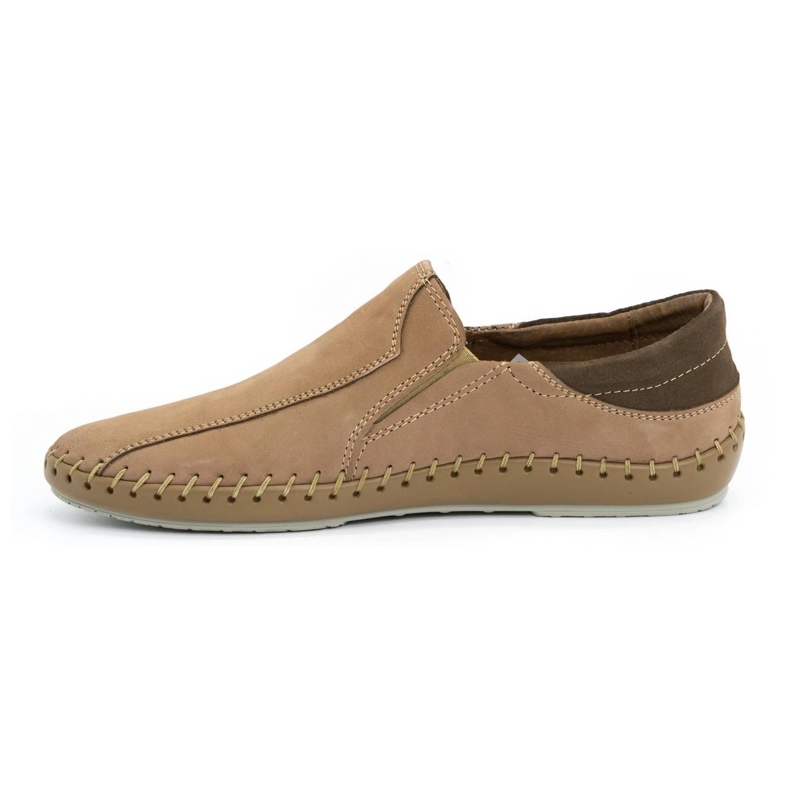Olivier Zapatos hombre piel mocasines 936MA beige 1