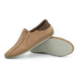 Olivier Zapatos hombre piel mocasines 936MA beige 3