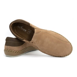 Olivier Zapatos hombre piel mocasines 936MA beige 4