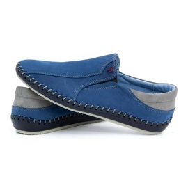 Olivier Zapatos hombre piel mocasines 936MA azul 5