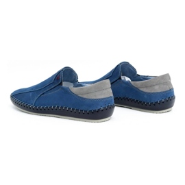 Olivier Zapatos hombre piel mocasines 936MA azul 6