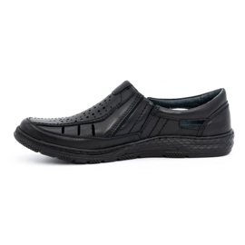 Olivier Mocasines hombre verano piel 492MA negro 1