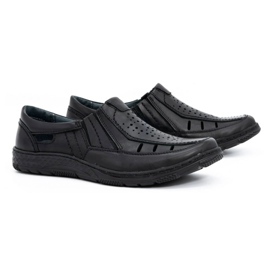 Olivier Mocasines hombre verano piel 492MA negro 2