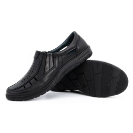 Olivier Mocasines hombre verano piel 492MA negro 3