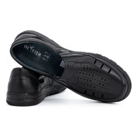 Olivier Mocasines hombre verano piel 492MA negro 4