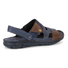 Olivier Babuchas hombre piel 460MP azul marino 3