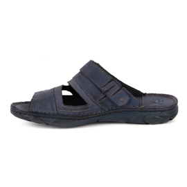 Olivier Babuchas hombre piel 460MP azul marino 2