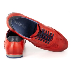Kampol Zapato casual hombre piel 64/39 rojo 5