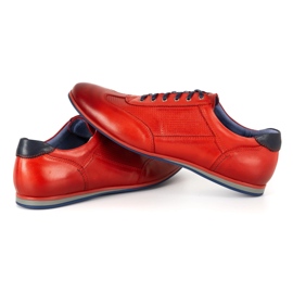Kampol Zapato casual hombre piel 64/39 rojo 6