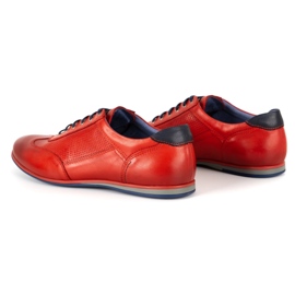 Kampol Zapato casual hombre piel 64/39 rojo 7