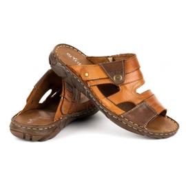 Olivier Babuchas hombre piel 460MP camel marrón 5