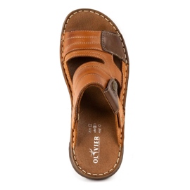 Olivier Babuchas hombre piel 460MP camel marrón 8