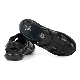 Kampol Sandalias hombre piel 220KAM negro 5